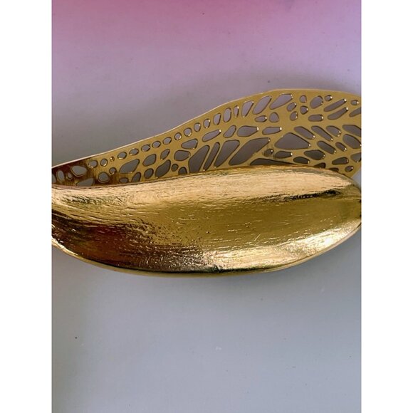 Vintage 1980s Large Peach Dragon Fly Bug Brooch - Picture 10 of 15